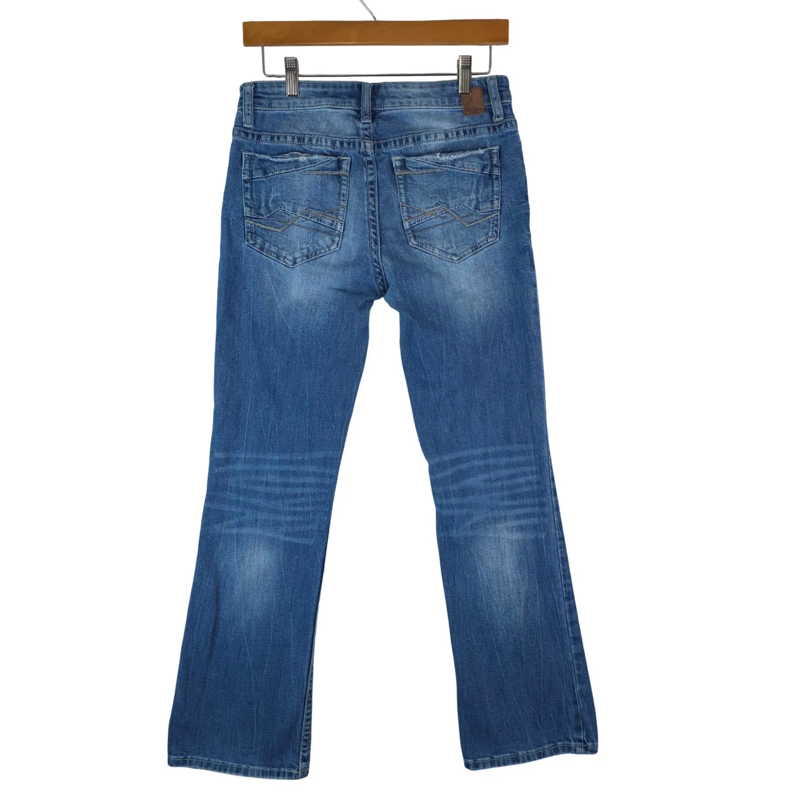 BKE Buckle Denim Jeans Womens 28R (29x30) Stella Bootcut Low Rise Medium Wash Blue Size 28 - Image 2