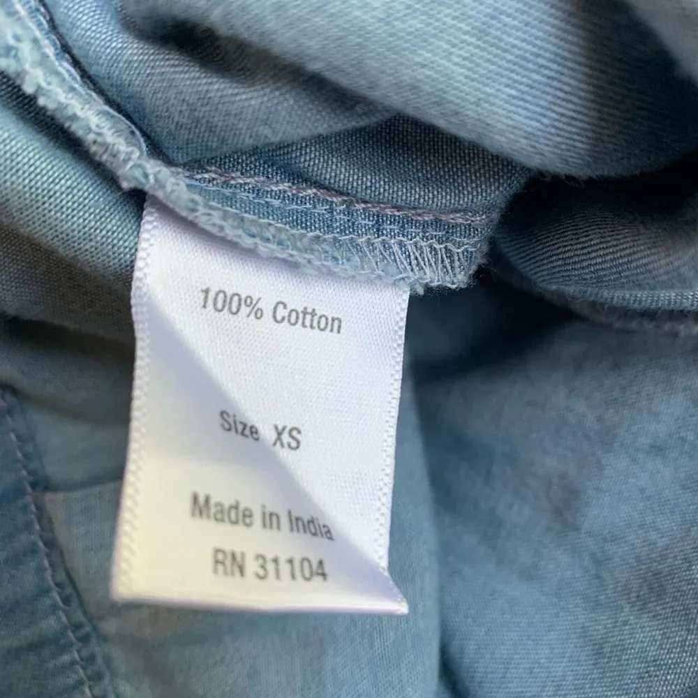 Wide Leg Denim Cotton Jumpsuit - Image 6