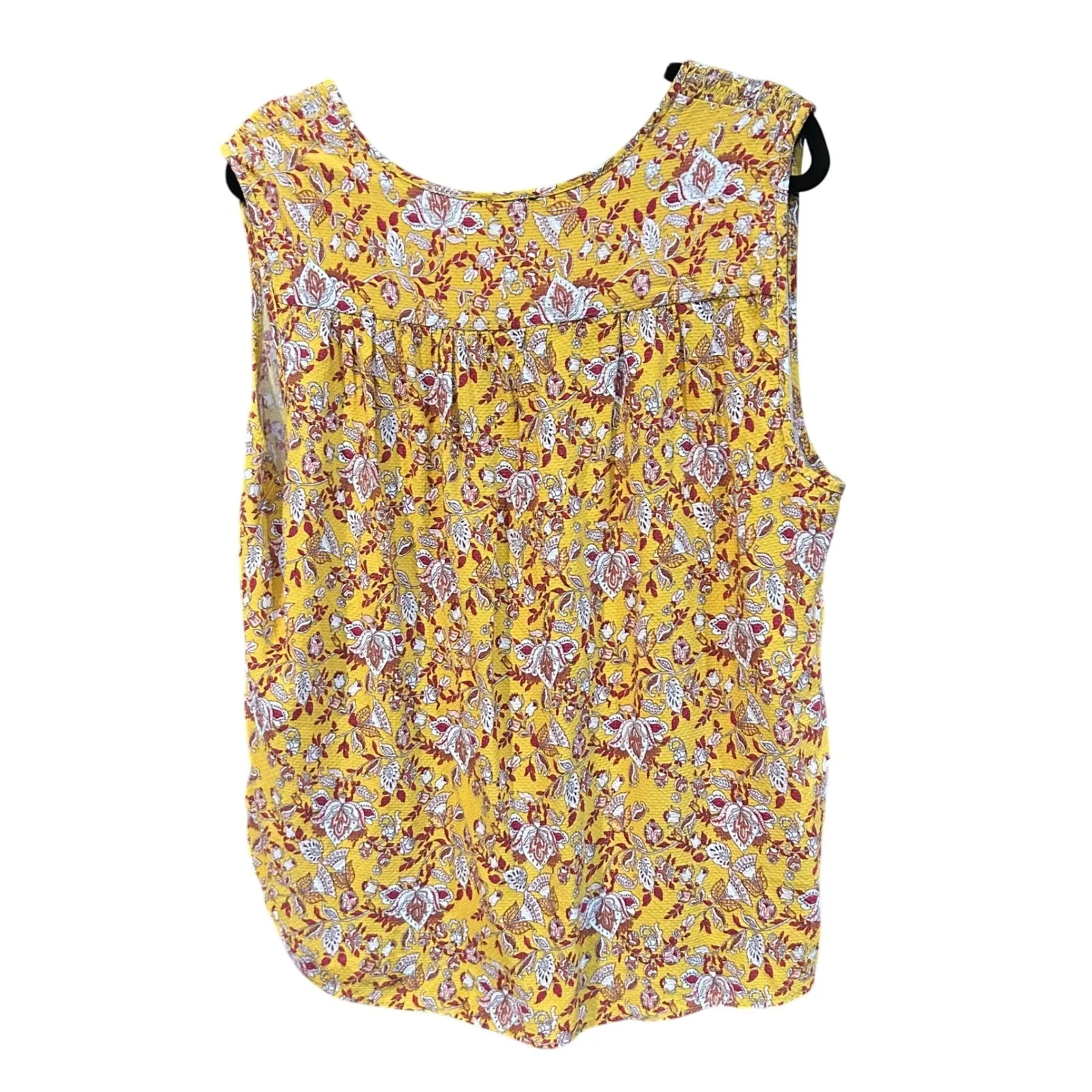 Jones New York Floral‎ Tank Top Smocked Sleeveless Casual Blouse  XL - Image 6