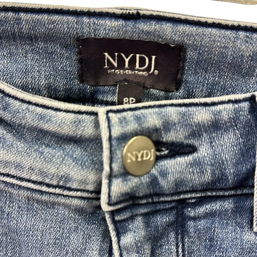 NYDJ Lift Tuck Technology Marilyn Straight Cuffed Crop Blue Jeans Petite 8 - Image 8