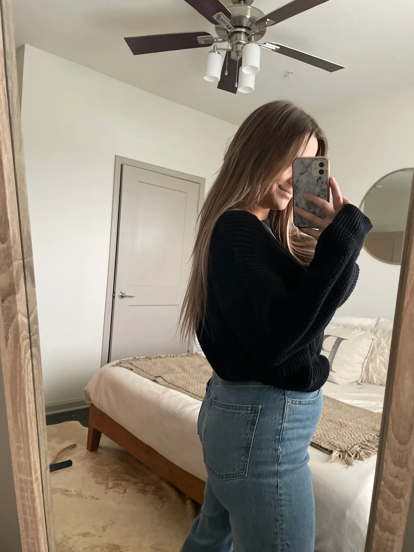 Black Knit Sweater Size M - Image 3