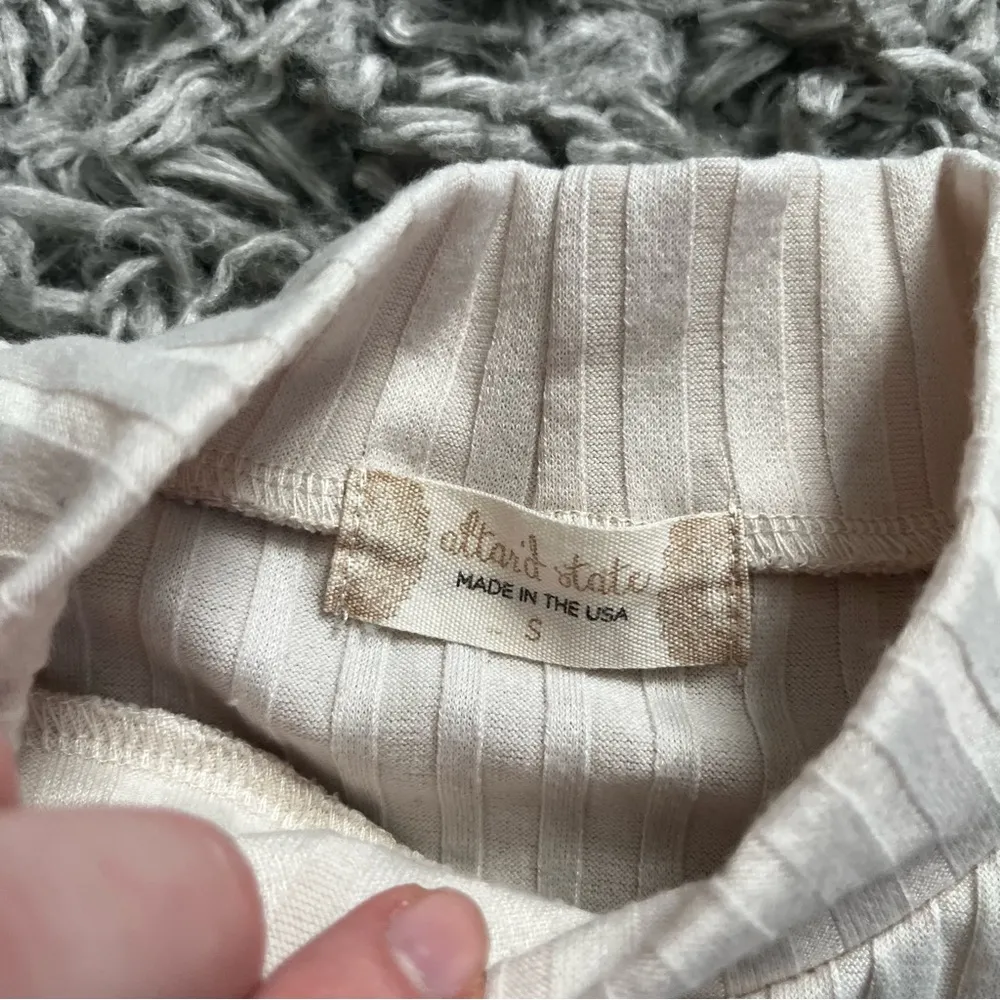 Altard State Ribbed cream bell sleeve long sleeve size small - Image 5