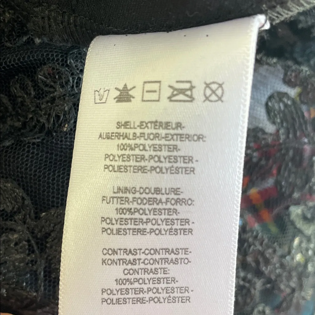 Helsi Chic Black Midi Dress with Lace Hem Size XL - Image 8