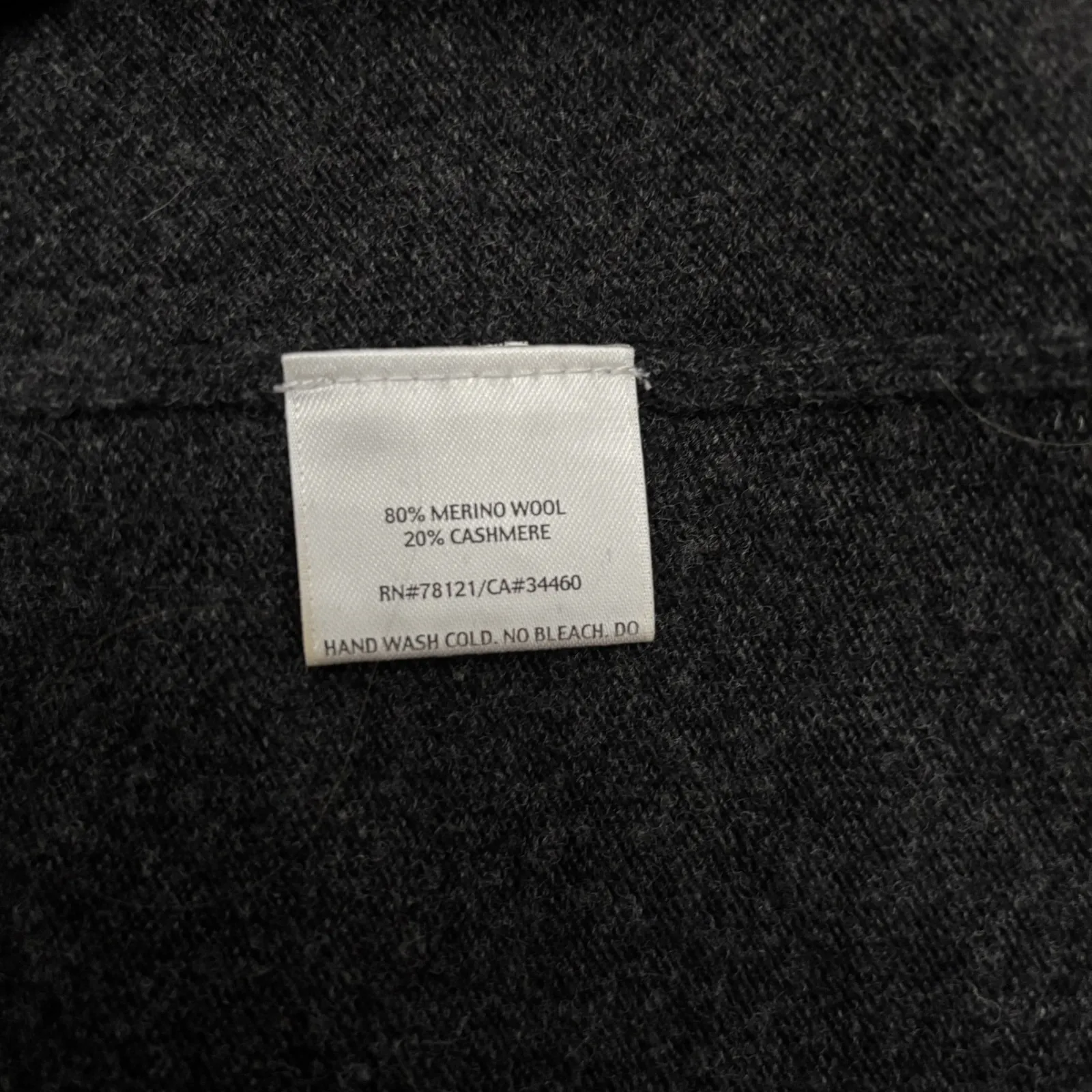 Eileen Fisher Cardigan Sweater Womens XL Grey Merino Wool Cashmere Open Ruffle - Image 10