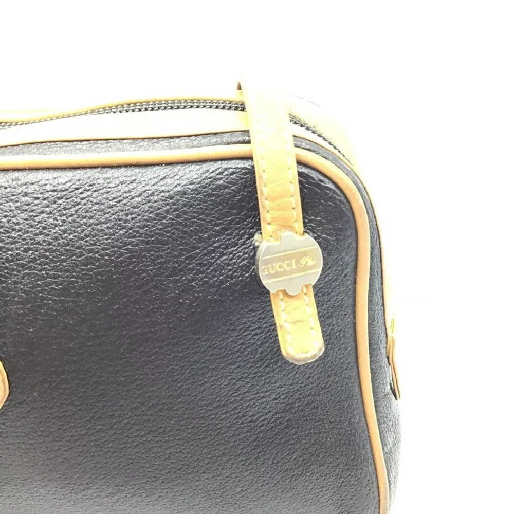 GUCCI Plus vintage black leather crossbody bag - Image 5