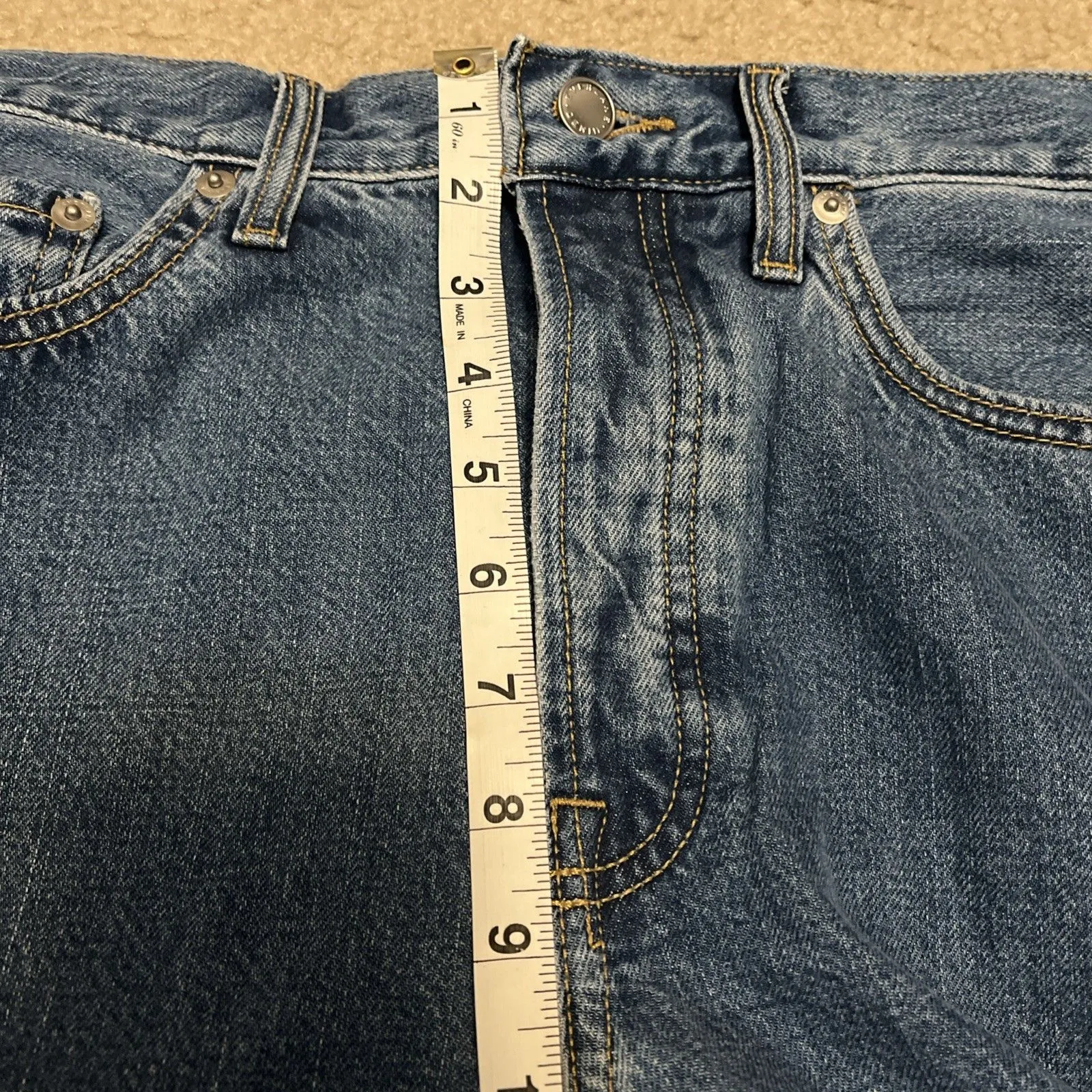 Everlane Jeans Womens 25 Summer Slouch Straight Fit Med Wash Button Fly Nwt - Image 9