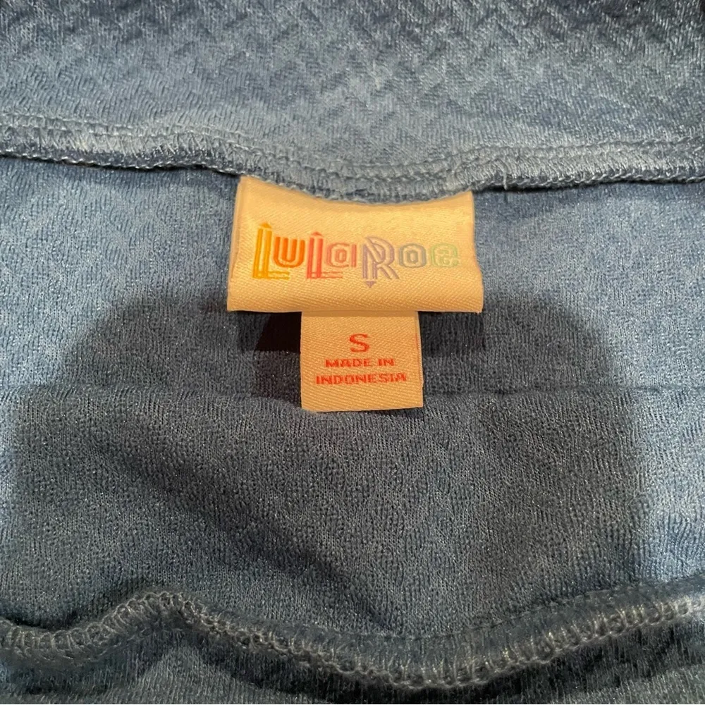 LuLaRoe Casual Straight fold over waist Skirt Women NWT size Small Blue - Image 4