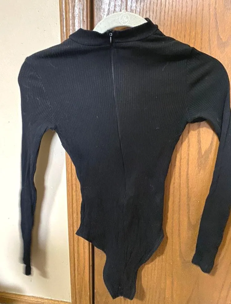 Black Leotard. Neck Strap - Image 2