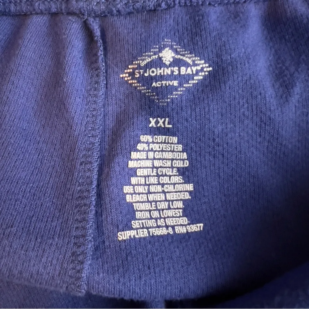 St. John’s Bay Active XXL Blue Shorts Stretch Waistband w/Front Pockets - Image 4