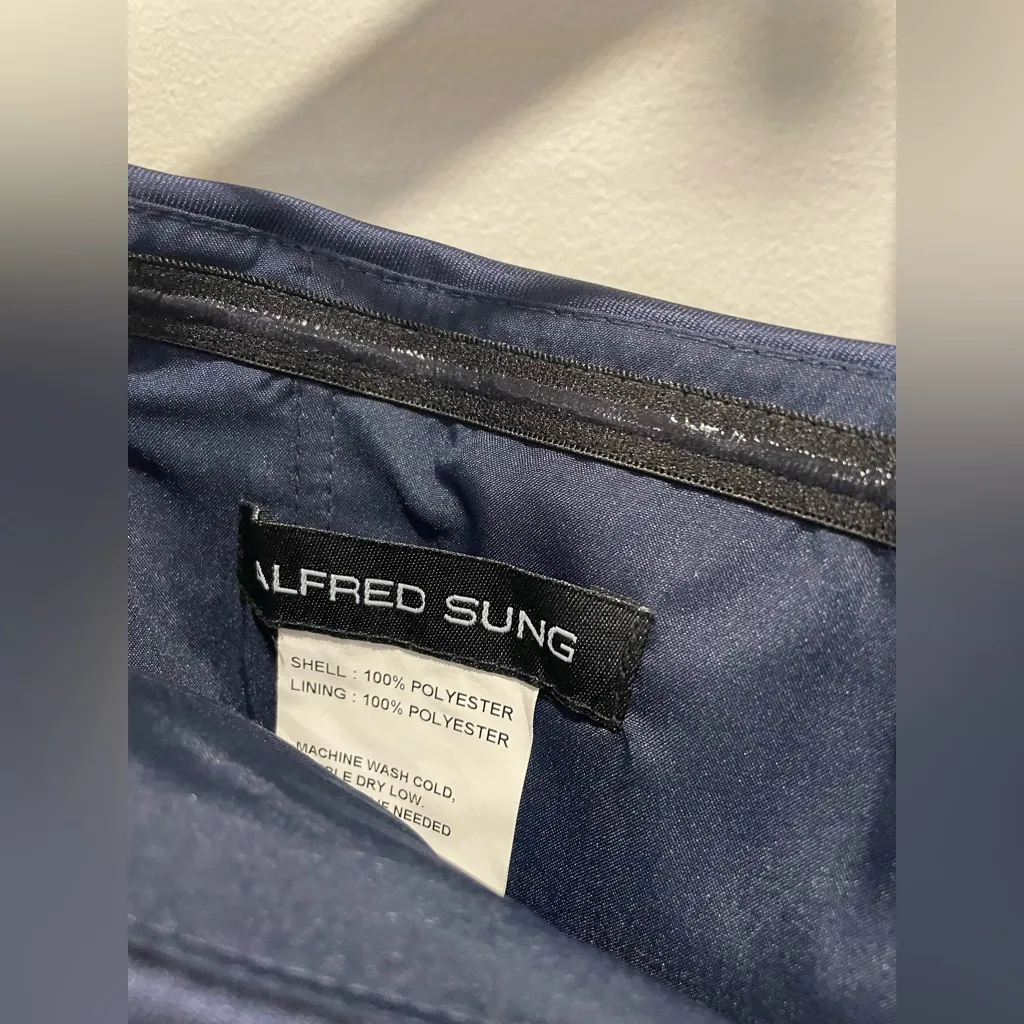 Alfred Sung Off-The-Shoulder Cuff Trumpet Gown With Front Slit Size 0 - Image 6