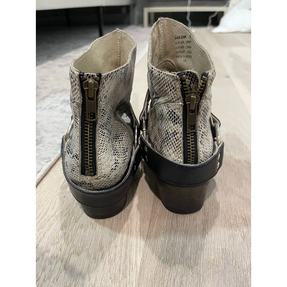 RARE Freebird by Steven Western Boots Women 6 Snakeskin Santiago White Swiftie - Image 6