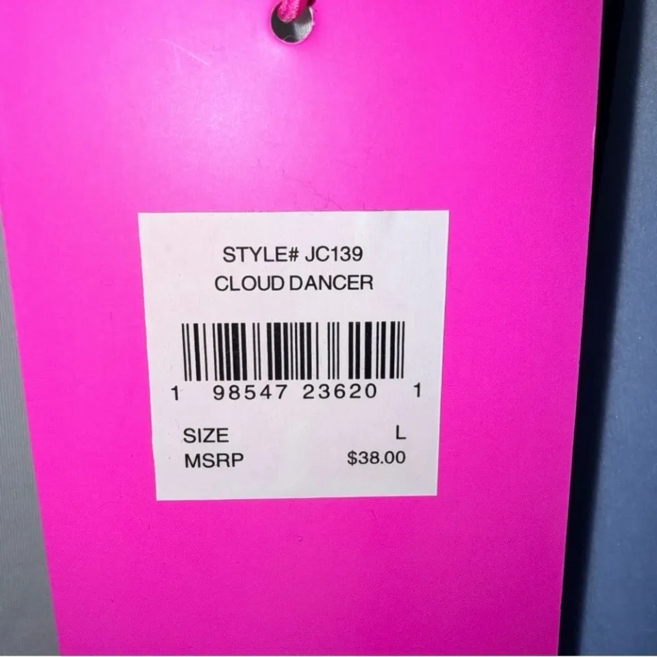 NEW Juicy Couture White Sport Short Sleeve Tee Rhinestone logo‎ size Large - Image 4