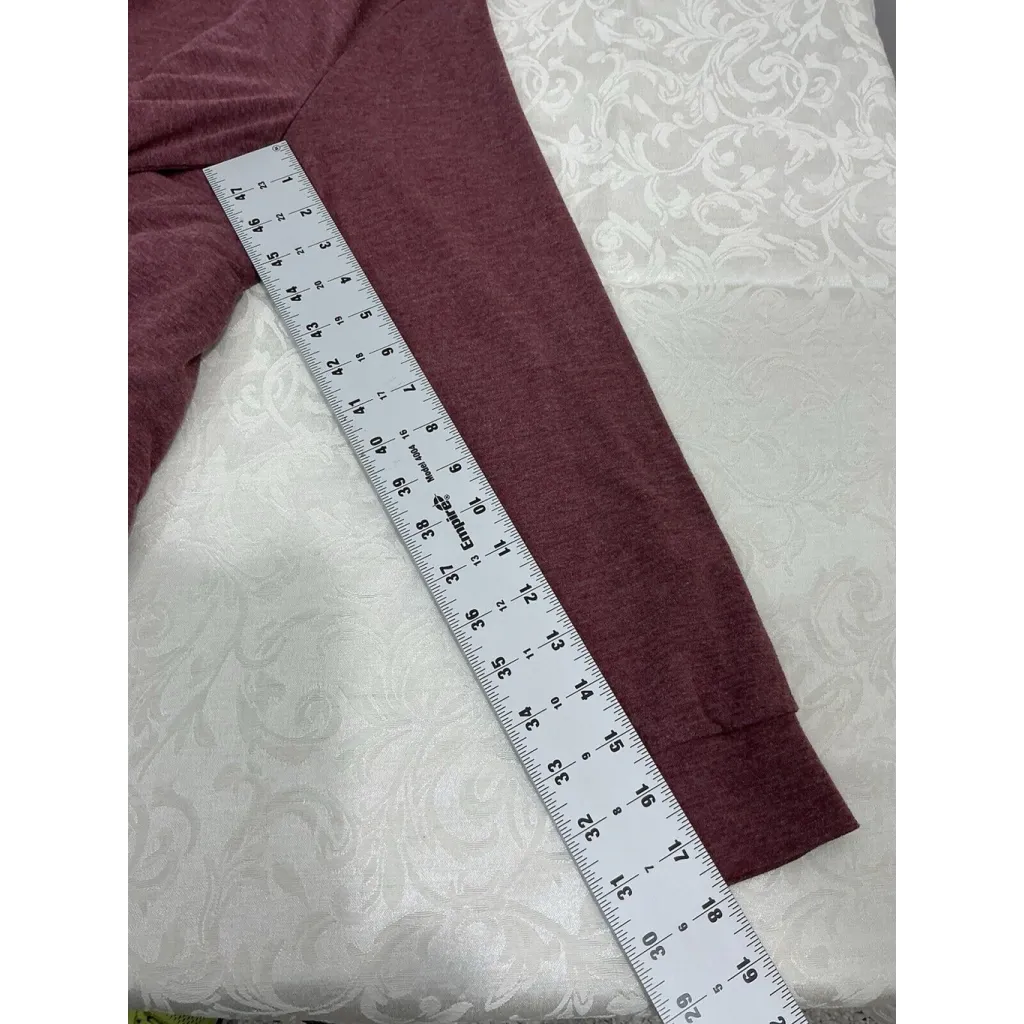 Womans Ginkana Large Maroon Pullover Long Sleeve Light Weight Sweatshirt Red - Image 7