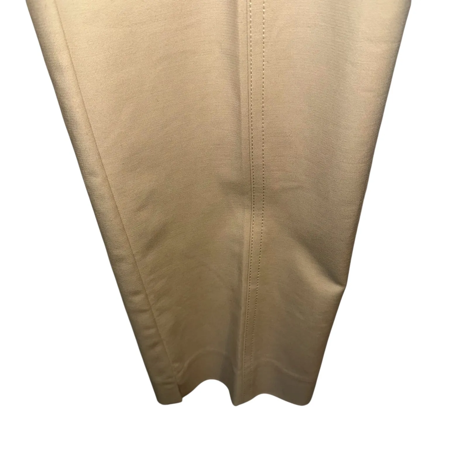 CACHE Tan Gold Accent Front Pockets‎ Straight Leg Pants EUC Size 4 - Image 4