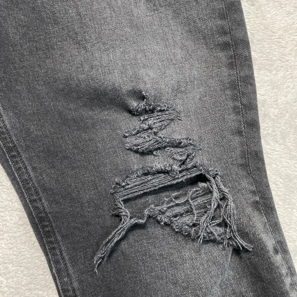 Agolde Jeans Womens 32 Washed Black Nico Slim High Rise Distressed Stretch - Image 7