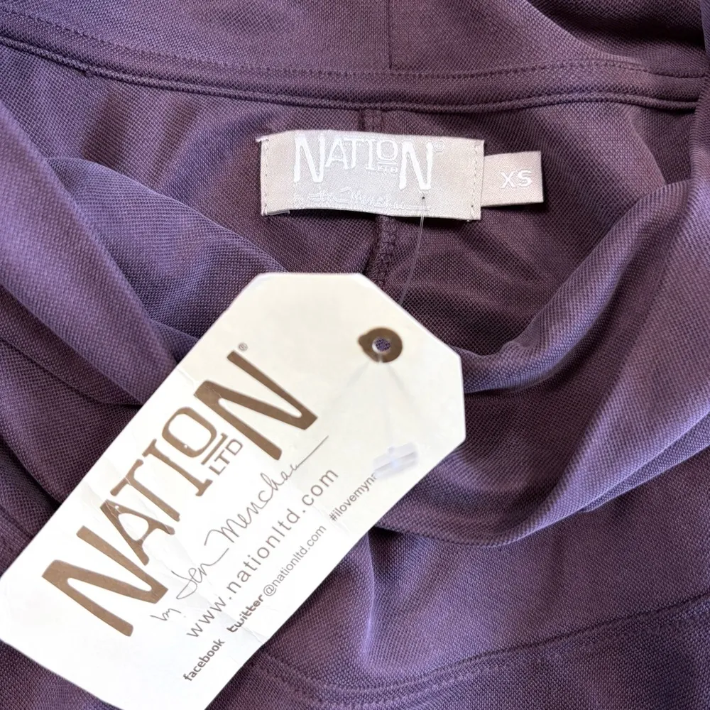 Nation LTD Flo Cowl Neck Sleeveless Modal Blend Mini Shift Dress XS - Image 9