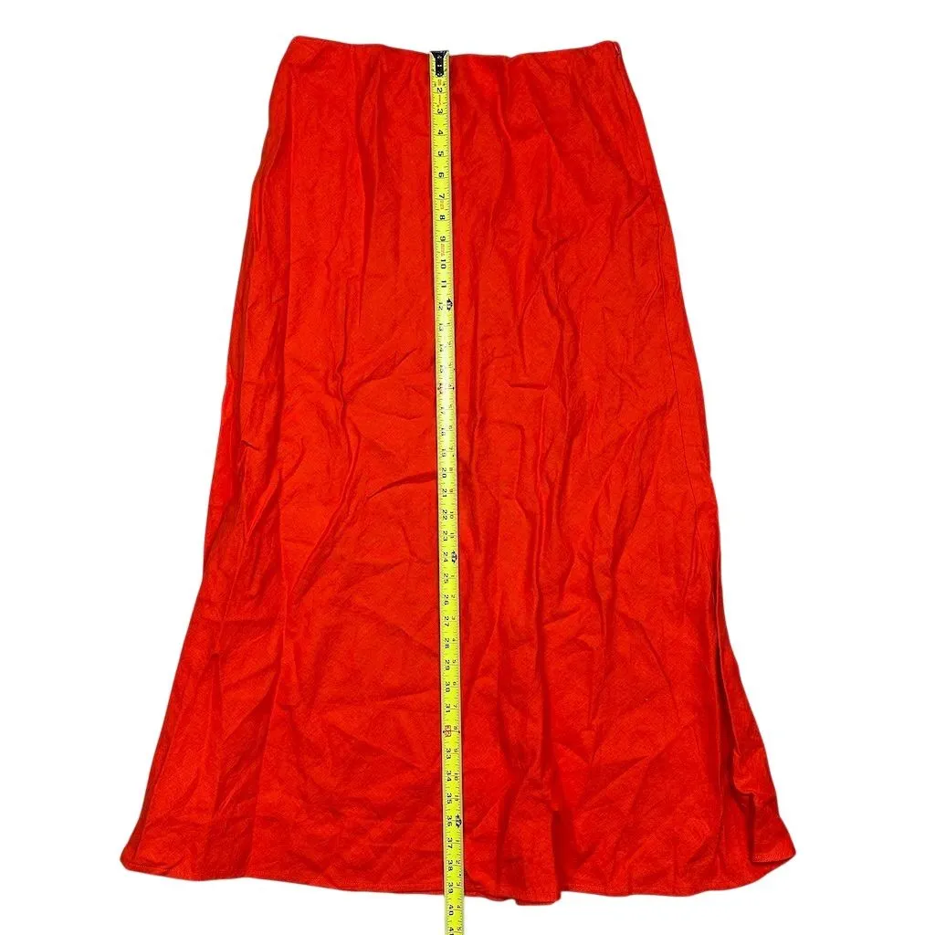 NWT Madewell Women's Size 14 Red Line Maxi Slip Skirt Elastic Waist Casual - Image 6