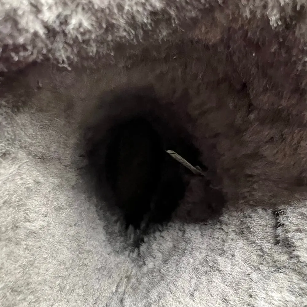 UGG Australia Classic Suede Tall Shearling Fur Boots Gray Pull On Size 7 Cozy - Image 16