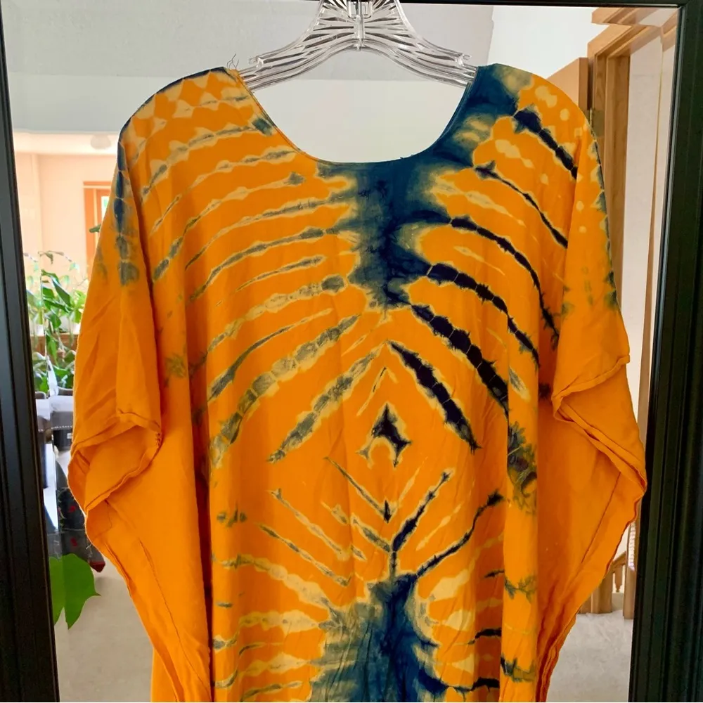 Tie Dye Blue & Orange Oversized Long Dress Size undefined - Image 2