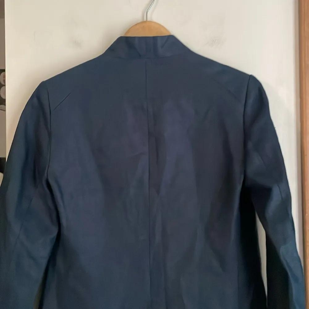 AYR  Coup Blazer Navy Linen Notched Long - Image 11