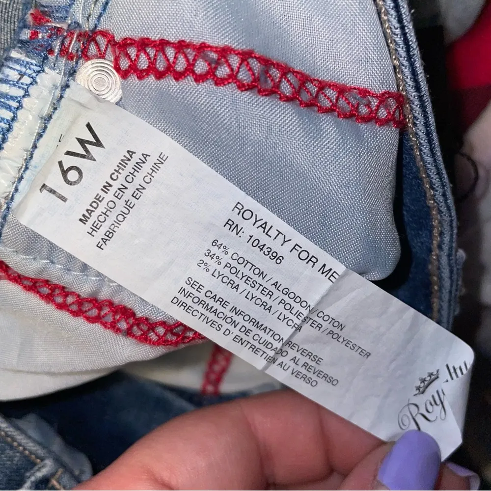 Wanna Betta Butt Royalty for Me Mid-Rise Ankle Jeans Size 16W - Image 3