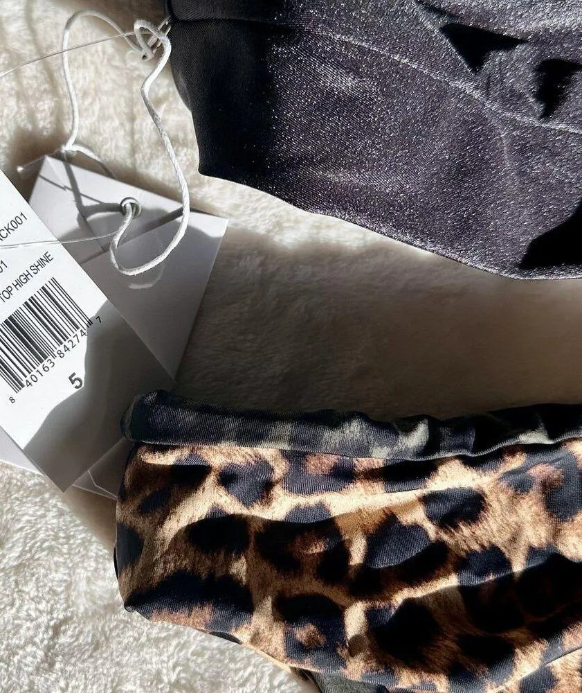 NWT Good American High Shine Better Band Top and Animal Print Bottom - Size 5(2X - Image 2