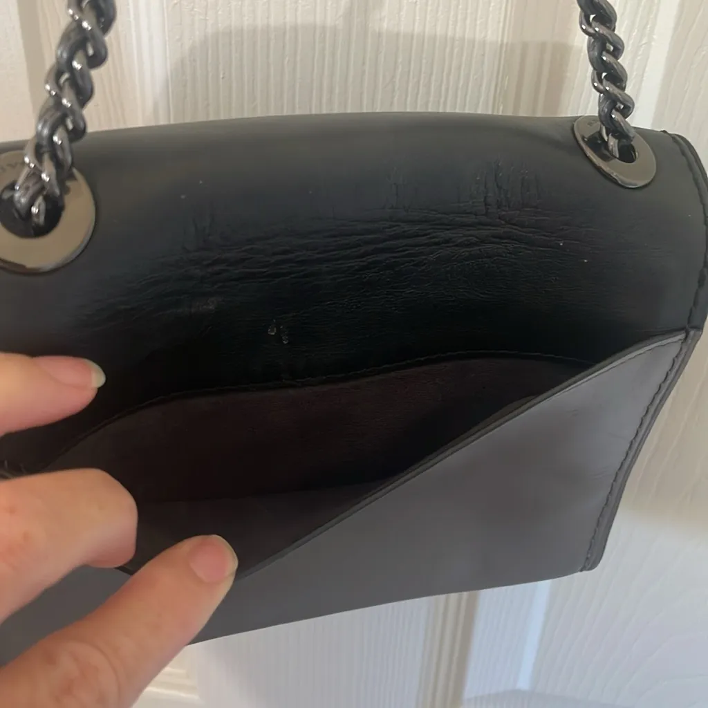 Coach Madison mini crossbody bag 2 way Turnlock closure grey shoulder purse - Image 4