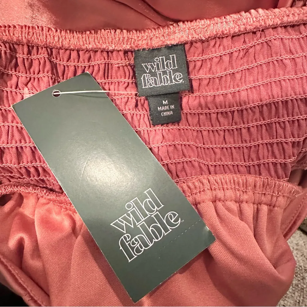 Wild Fable Satin Slip Dress Women's Medium Rose Pink‎ Y2K Coquette Dainty Hippie - Image 7