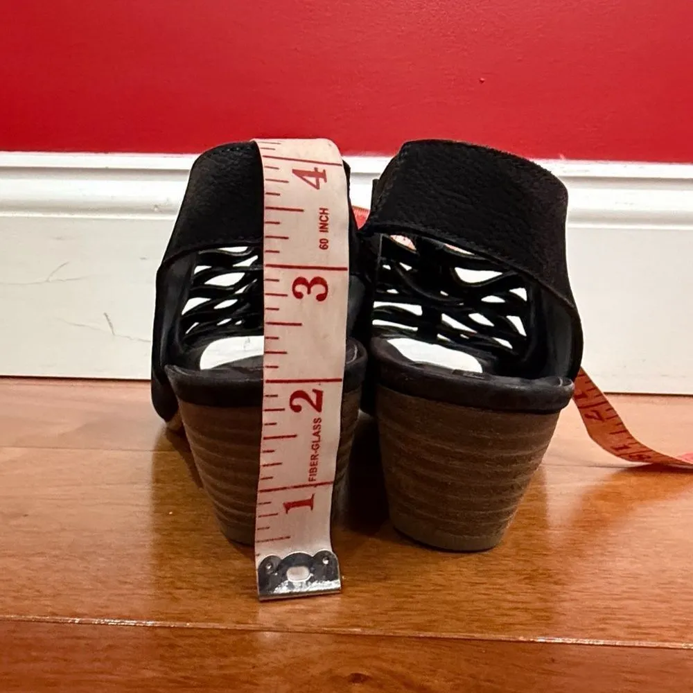 Paul Green Women’s Trisha Slingback Peep Toe Sandals Heels Black Suede Size 10 - Image 11