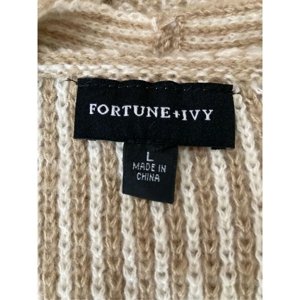Fortune + Ivy Open Front Waffle Knit Cardigan Size‎ Large Style 0290J3Q (P3) NWT - Image 8