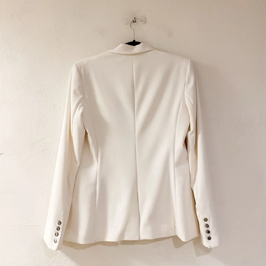 Veronica Beard Iconic Scuba Dickey Blazer Jacket in White Size 6 - Image 3