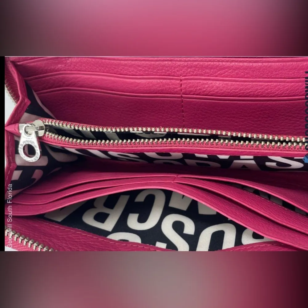 Marc by Marc Jacobs workwear leather zip wallet lipstick pink fuchsia - Image 6