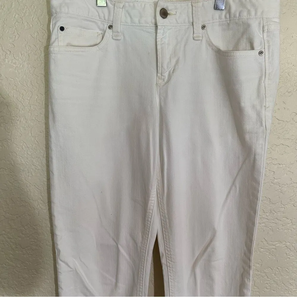 GAP 1969 White Real Straight Size 29r Denim Jeans‎ Ankle Crop - Image 5