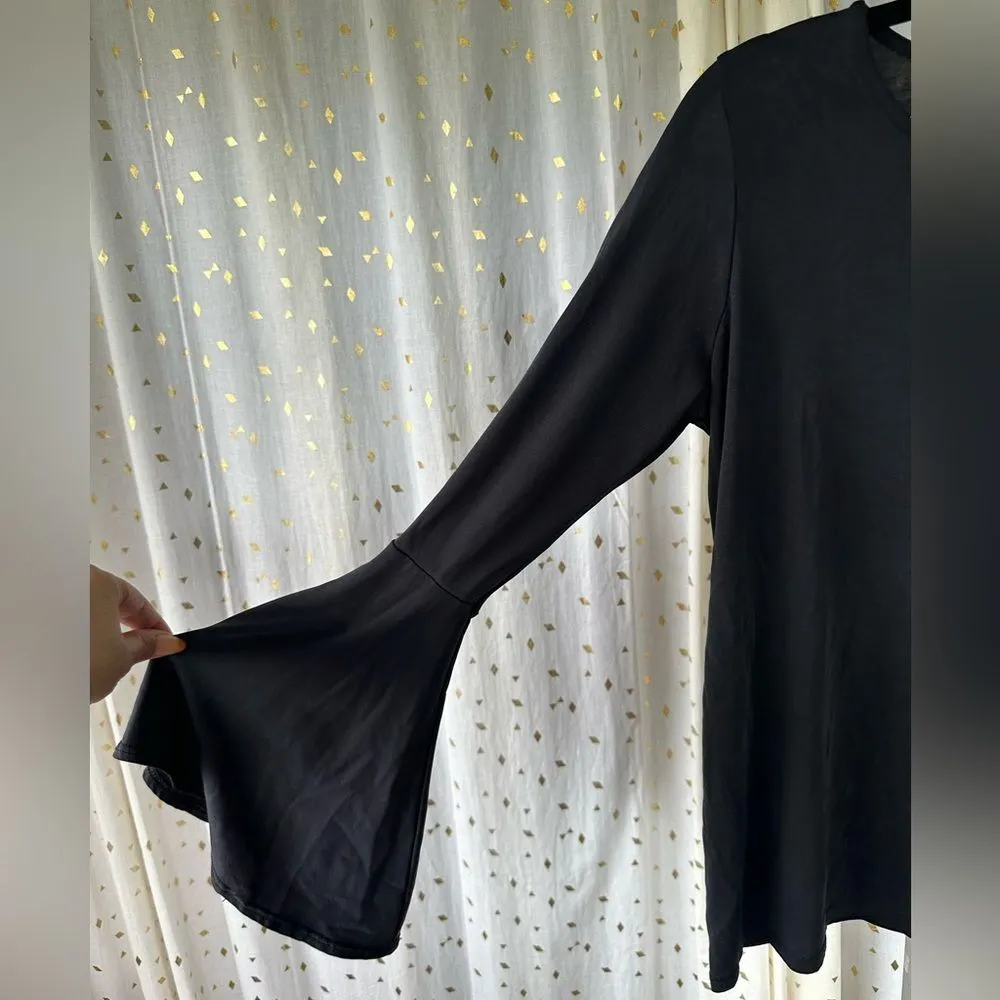 Cookie's Clothing Company Hawaii Essential Classic Black Long Bell Sleeve Top M Size M - Image 3