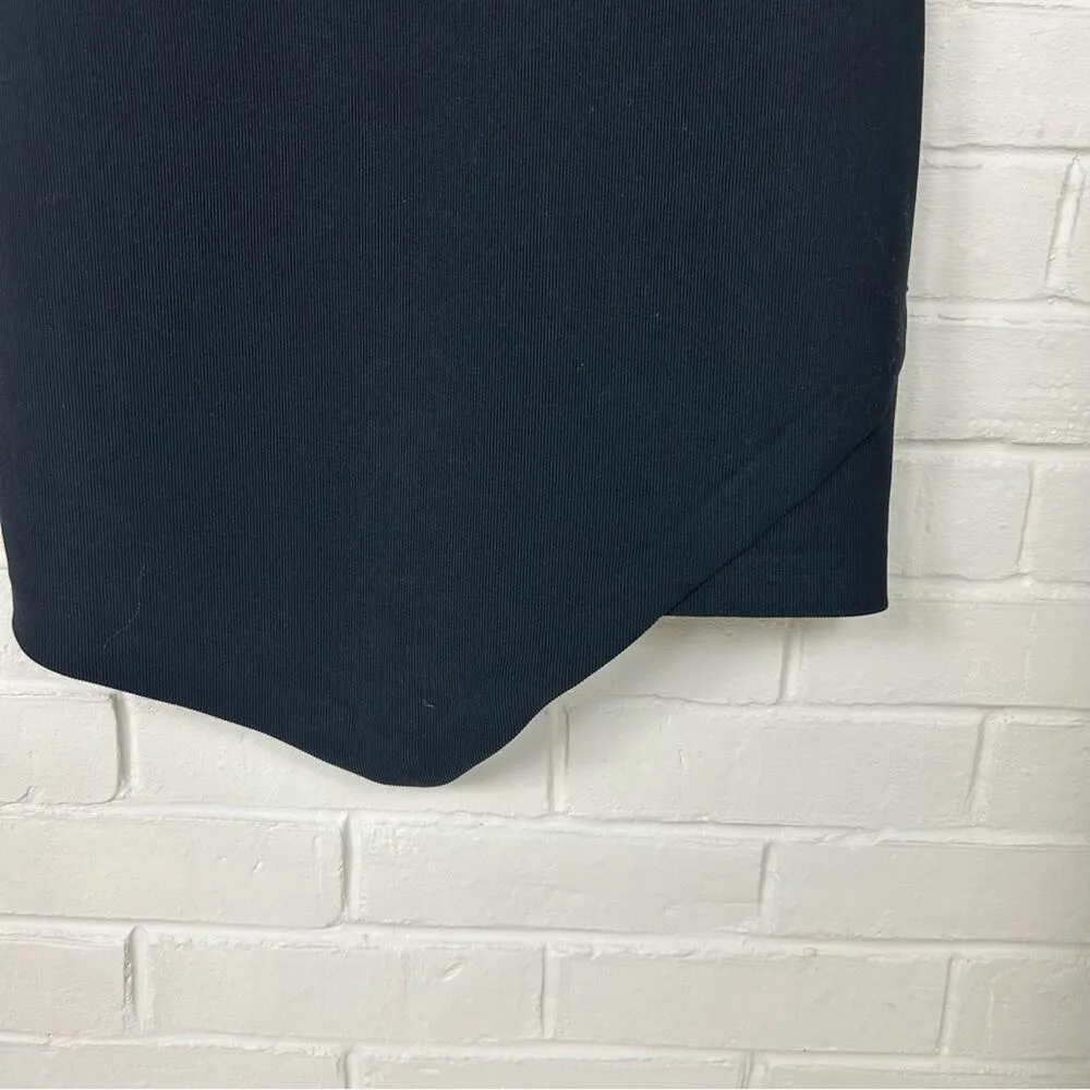 Express Black Ribbed High Neck Envelope Skirt Dress Size 8 - Image 5