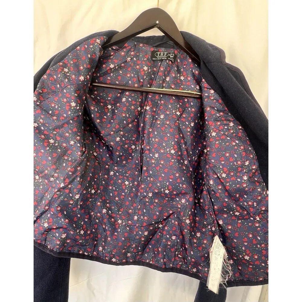 ZARA TRF Collection Military Blazer M Crest Button Gothic Prep Dark Academia - Image 10