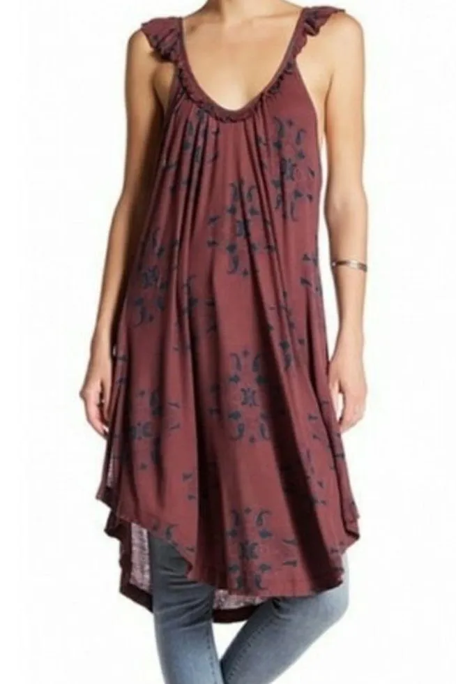 Free People Drifter Dress Ruffle Straps L - Image 4