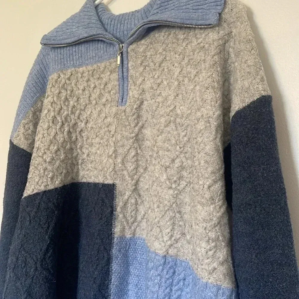 Westbound color block quarter zip wool sweater - Image 3