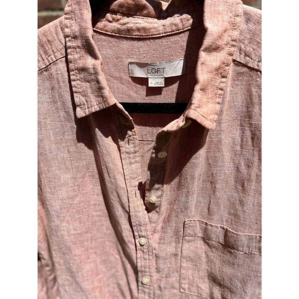 Ann Taylor Loft Linen Button-up - Image 7