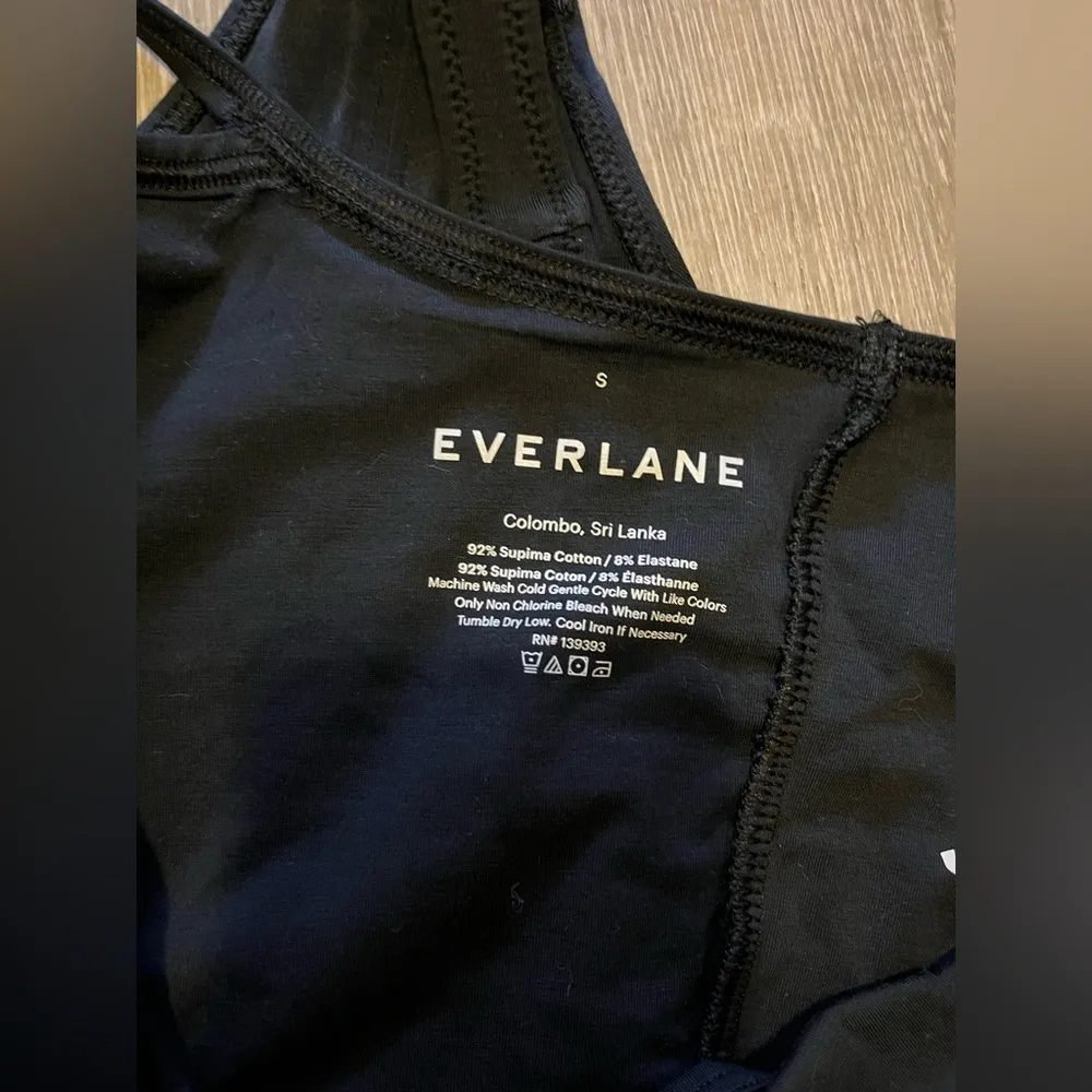 Everlane The Cami Black Tank Strappy Sleeveless Bodysuit Size S Balletcore - Image 7