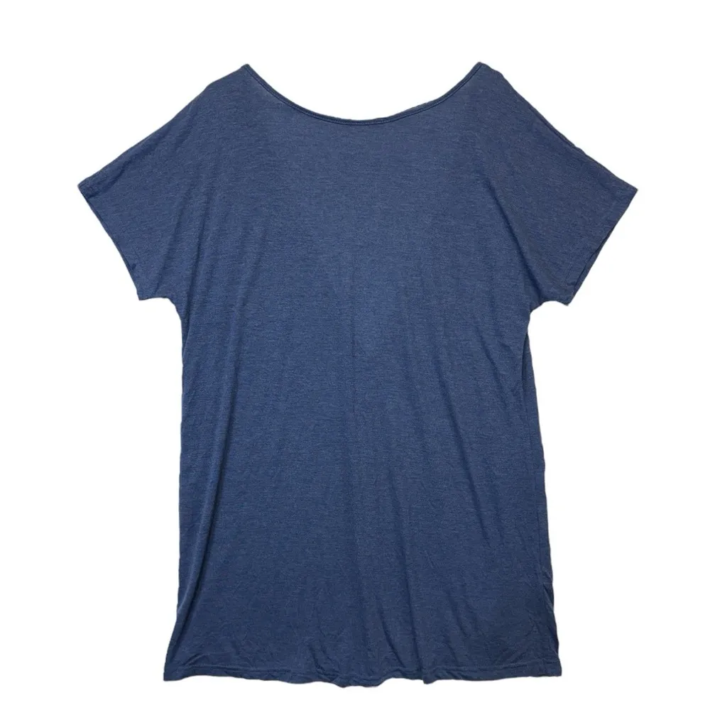 Sleep Shirt White Lace Trim Detail on back short sleeve Women’s Size 1XL lounge - Image 3