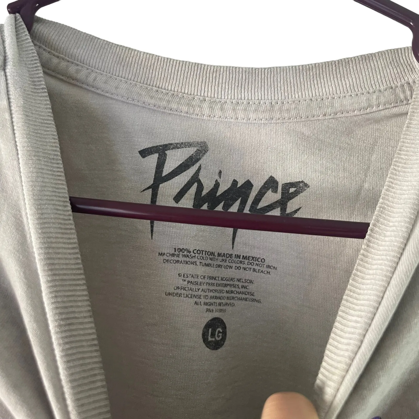 Prince Women's Size‎ Large Grey Purple Rain Graphic T Shirt Gray - Image 6