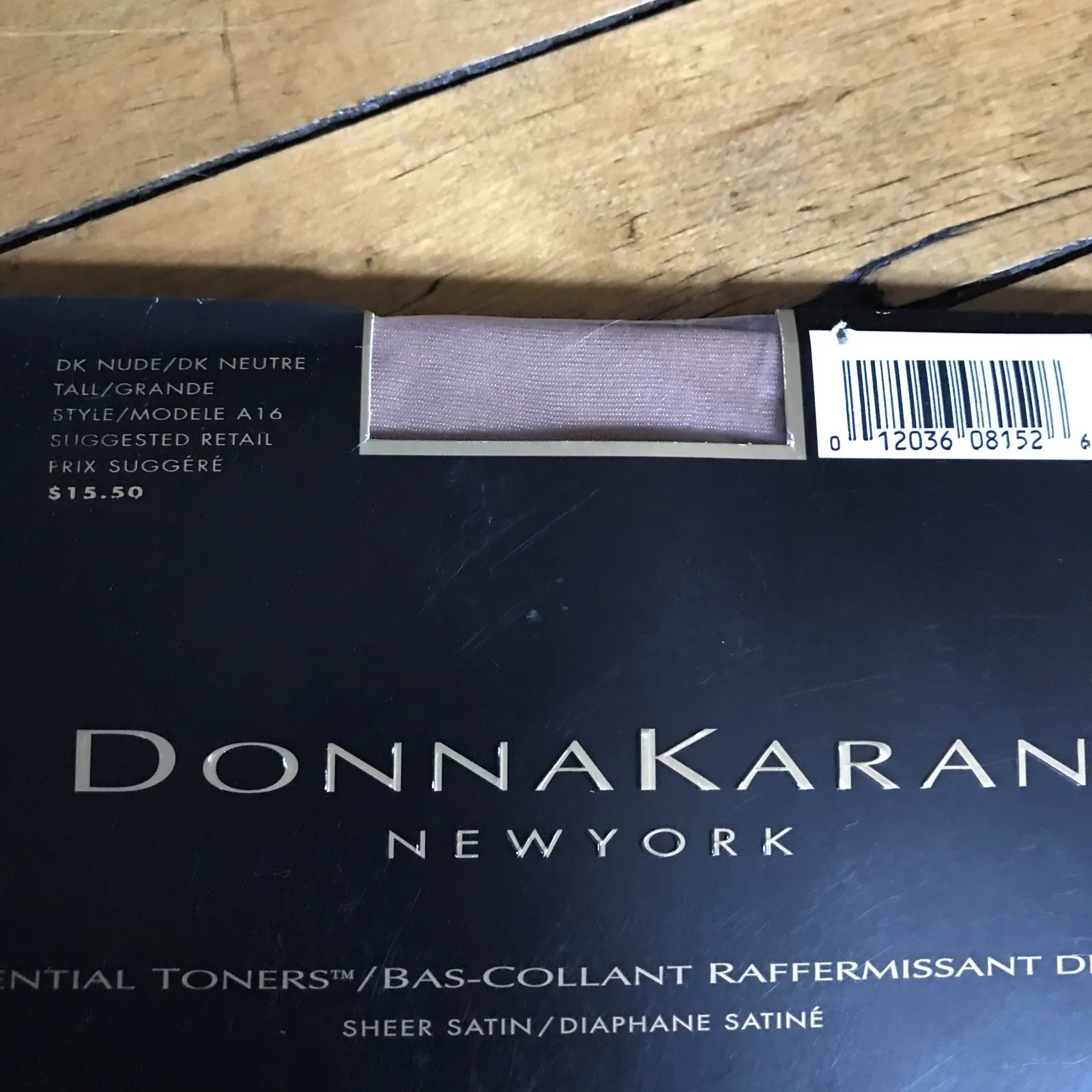 DONNA KARAN PANTYHOSE ESSENTIAL TONERS DARK NUDE TUMMY THIGHS+ A16 TALL NIP NOS - Image 4