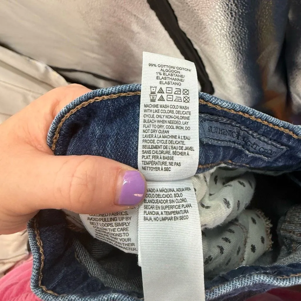 Lucky Brand Women’s 14/32 Authentic Straight Crop Jeans Lucky You Y2K 2000s - Image 9