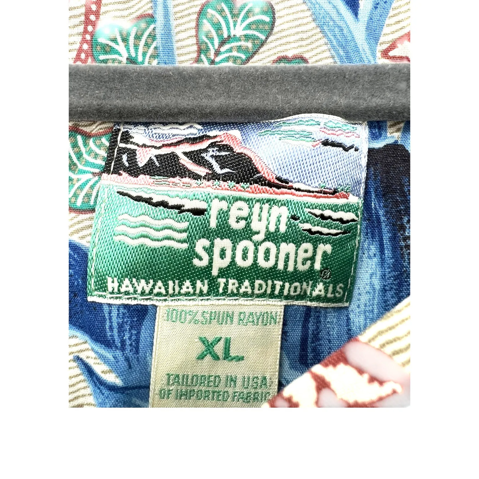 NWT Reyn Spooner | XL | Muumuu Dress Knee Length Cover Up Hawaiian Aloha Blue - Image 7