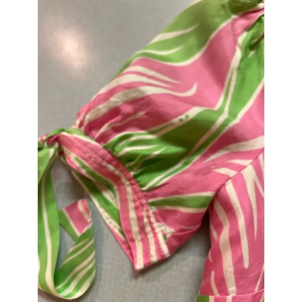 Lilly Pulitzer dress 100% silk side zip size 0 - Image 3