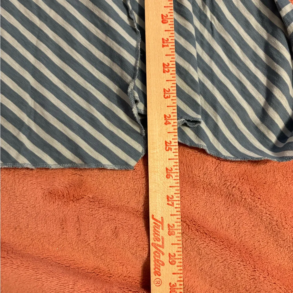 Soft Surroundings Blue Striped Button Front Top Women’s XL Cotton - Image 5