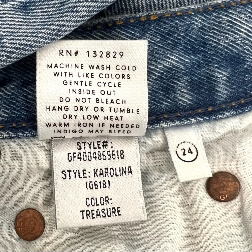 GRLFRND Karolina Ripped High Waist Ankle Skinny Jeans In Treasure Size 24 - Image 12