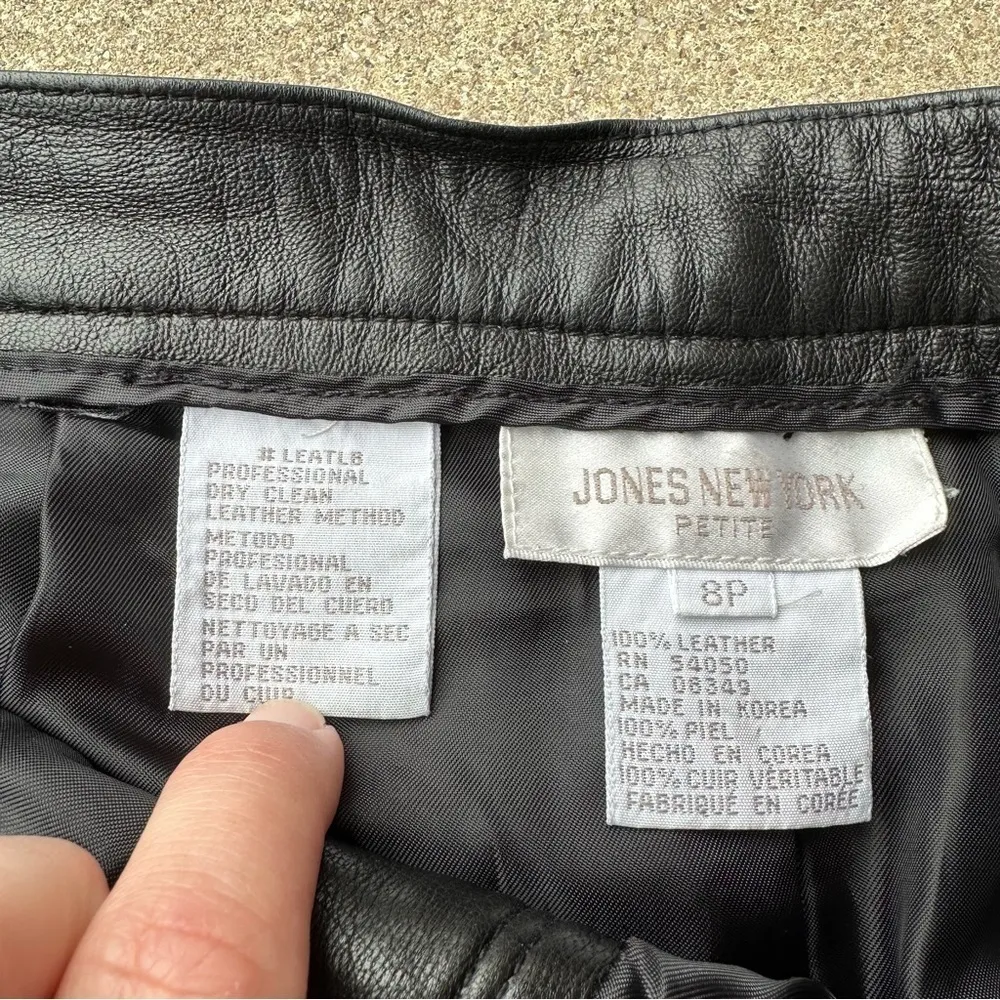Jones New York Vintage Leather Pants - Image 2