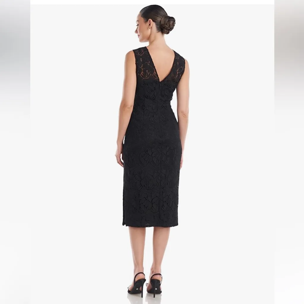 JS Collections Women's Theodora Midi Sheath Black Dress New missing size tag 4 - Image 4